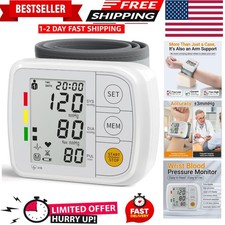 Blood Pressure Monitor Wrist Cuff Digital Automatic BP Machine with Voice LCD