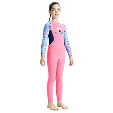 Wetsuit For Kids Girls 2.5mm Neoprene Thermal Swimsuit Long Sleeve Full SDEG