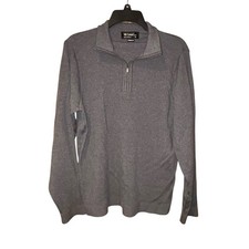 St. Croix Wool Quarter Zip Sweater Men’s Medium Gray USA Made Fashion Fit Luxury