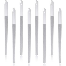 8 Packs Diamond Nail File Stainless Steel Double Sided Nail File Metal File ...
