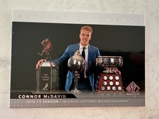 CONNOR MCDAVID 2017-18 UPPER DECK SP AUTHENTIC MOMENTS INSERT HOCKEY CARD OILERS