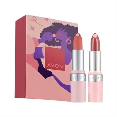 Avon Pink Hydramatic Lippenstift Matte & Shine Set Pink/Marsala.