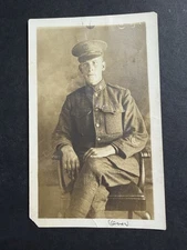 RPPC Soldier Corbett Dye Abingdon Virginia Portrait Real Photo Postcard WWI