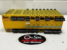 PILZ PNOZ M1P BASE UNIT SAFETY RELAY CONTROLLER 773100 W/ 7 MODULES Mi1P / m04p