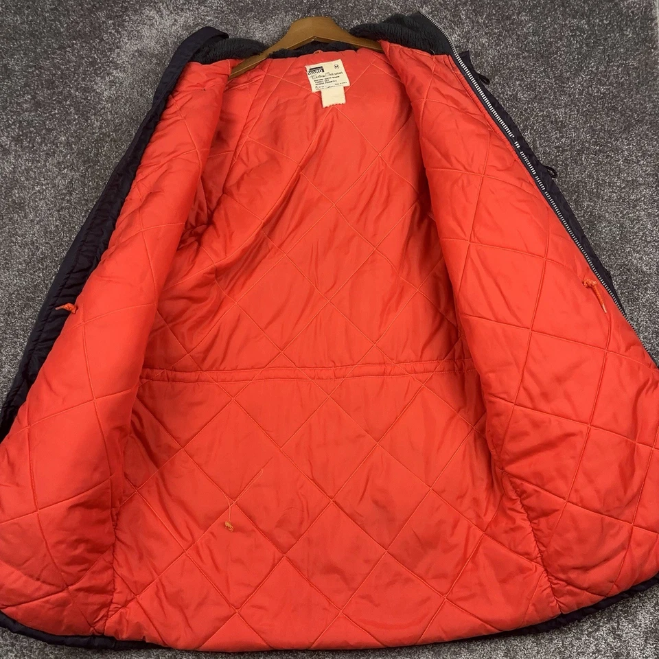 Chaqueta Parka De Colección Montgomery Ward Para Hombre Mediana Snorkel Acolchada Piel Capucha Azul Foto 4 de 4