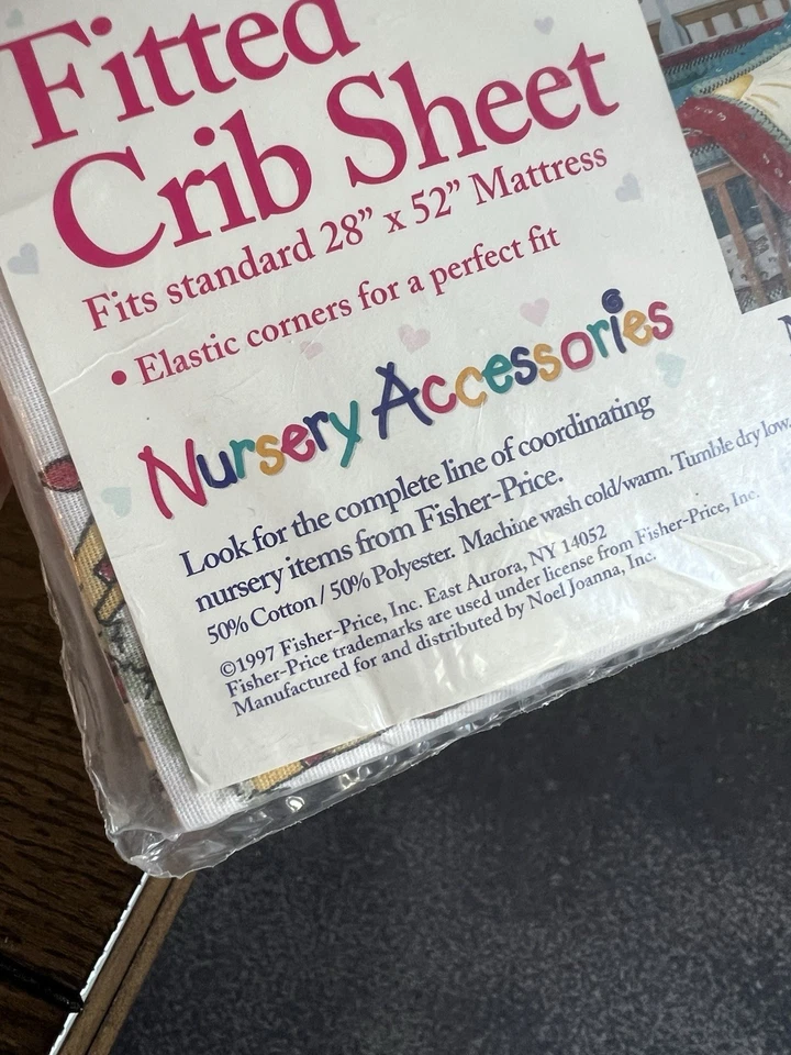 Sábana de colchón vintage Fisher Price/niño pequeño estándar 28 x 52 pulgadas Foto 4 de 4