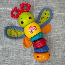 Bright Starts Twisty Bug Dragonfly Butterfly Light Up Music Baby Rattle WORKS
