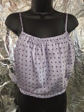NEW Vintage Purple Dot Victoria's Secret Silk Top Size Small Dec 2000