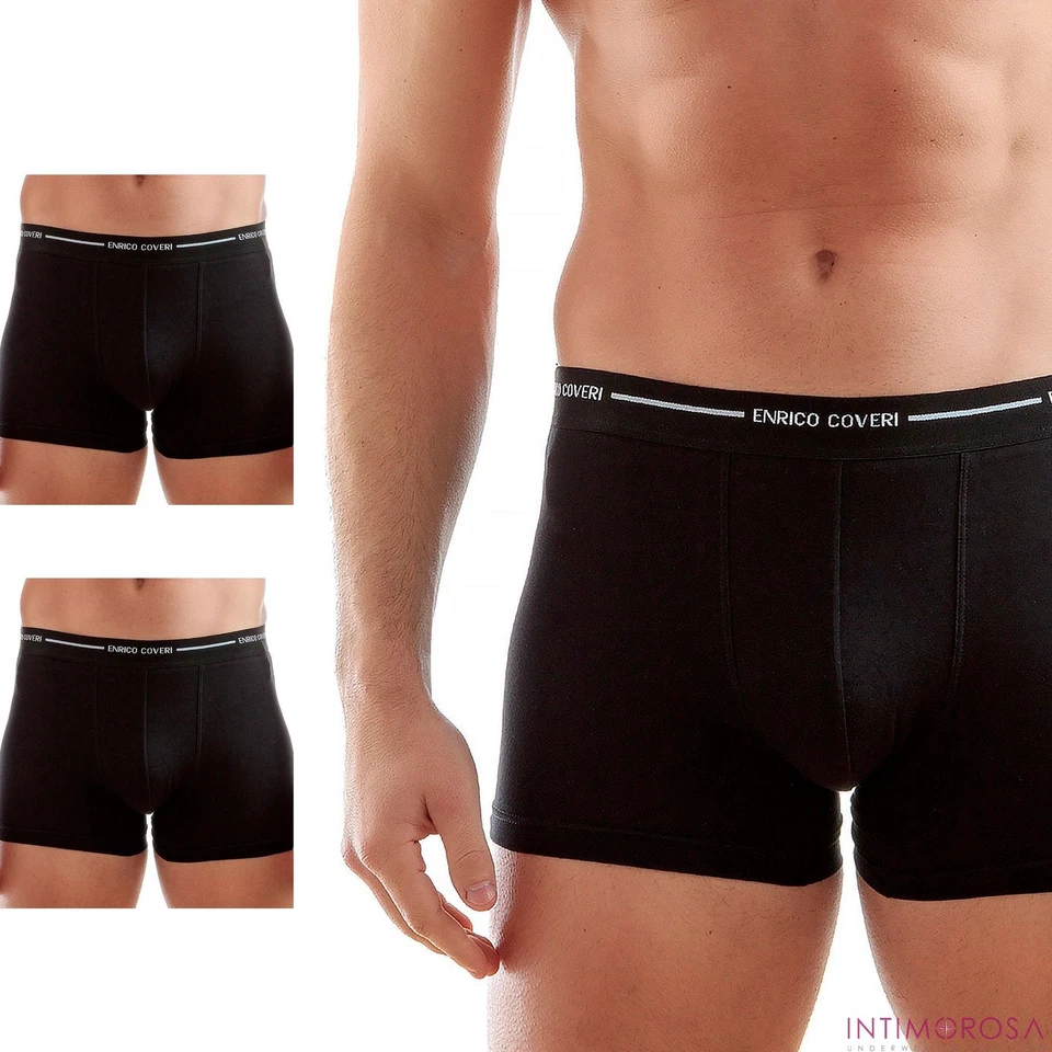 Boxer uomo Enrico Coveri eb1000 cotone elasticizzato 3 pz - Immagine 3 di 4