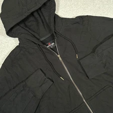 American Giant Hoodie Mens XXL Black Full Zip Heavyweight Fleece Made USA NEW