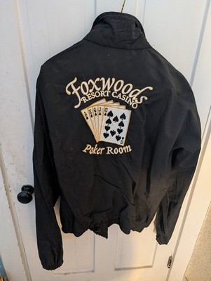 Vintage Foxwoods Resort Casino Poker Room Jacket XL Royal Flush