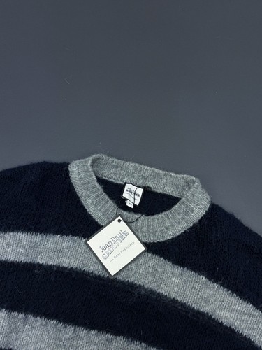 Suéter Jean Paul Gaultier Gris Rayas M Nuevo con Etiquetas Algodón Avantgarde - Imagen 3 de 8
