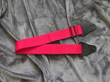 Fort Bryan Nylon Red Made in USA Guitar Bass Strap Adjustable 37"-63" Long