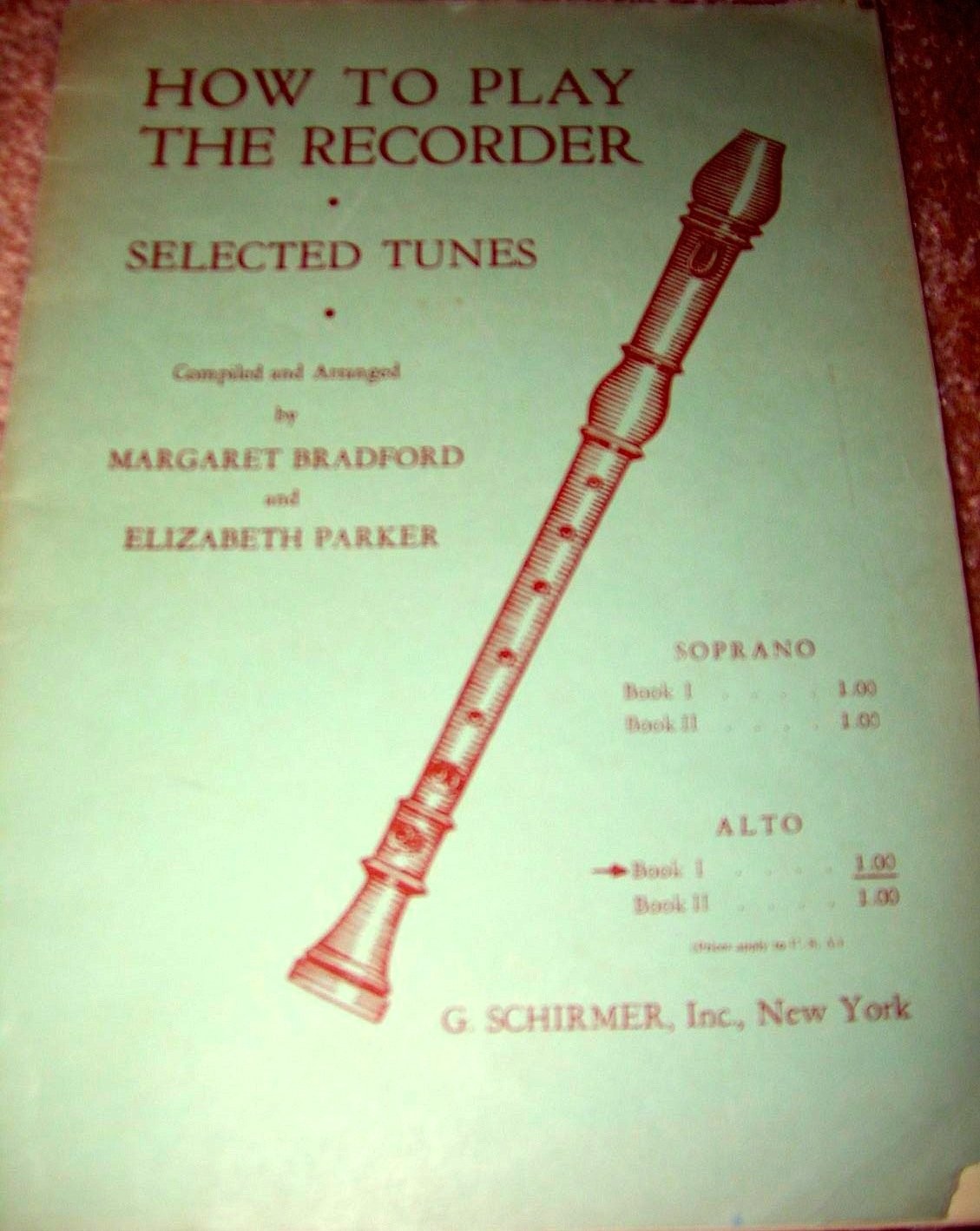 How to Play the Recorder, Selected Tunes, for Alto Recorder,