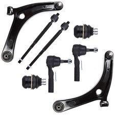 8pc Front Susp Kit LCA BJ Tie Rod Ends for Dodge Caliber 07-12 Jeep Comp/Pat 07-