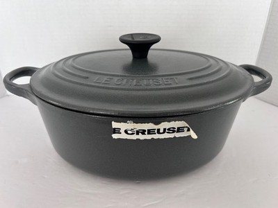 Le Creuset Cast Iron Signature Oval Casserole - Dark Gray  (Open Box)