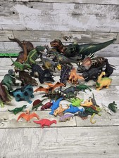 Large Lot of 40 Dinosaur  Prehistoric Animal Figures Schleich Greenbrier Etc.