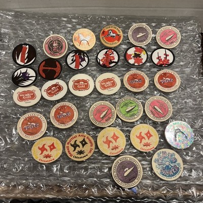 Vintage Pogs Lot Bottle Cap , Haleakala Dairy, Meadow Gold, China Town And More