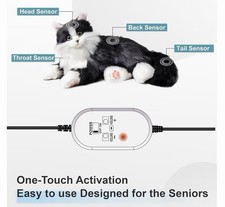 Open Box Chongker Interactive Companion Robot Cat Black Voice Heartbeat Plush
