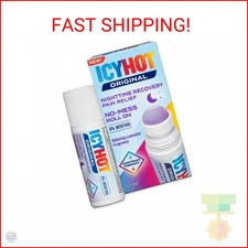Icy Hot Nighttime Recovery No-Mess Pain Relief with Roll-On Applicator, 8% Menth