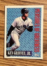 1994 Topps Ken Griffey Jr - Measures of Greatness - Seattle Mariners - card #606