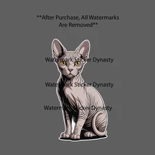 Sphynx Cat Sticker Waterproof Decal Animal Pet Family Hairless Friend Gift NEW