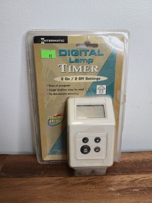 Intermatic DT121C Programmable Digital Lamp Timer 2 On / Off Settings New Sealed