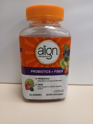 Align Probiotics + Fiber Dietery Supplement 60 Gummies