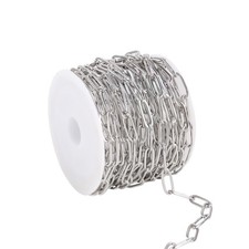 Paperclip Chain for Jewelry Making Stainless Steel Paperclip Chains Roll for ...