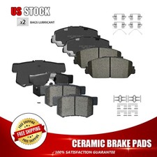 Front Rear Ceramic Brake Pads For 2014 2015 2016 2017 2018 Acura Rdx