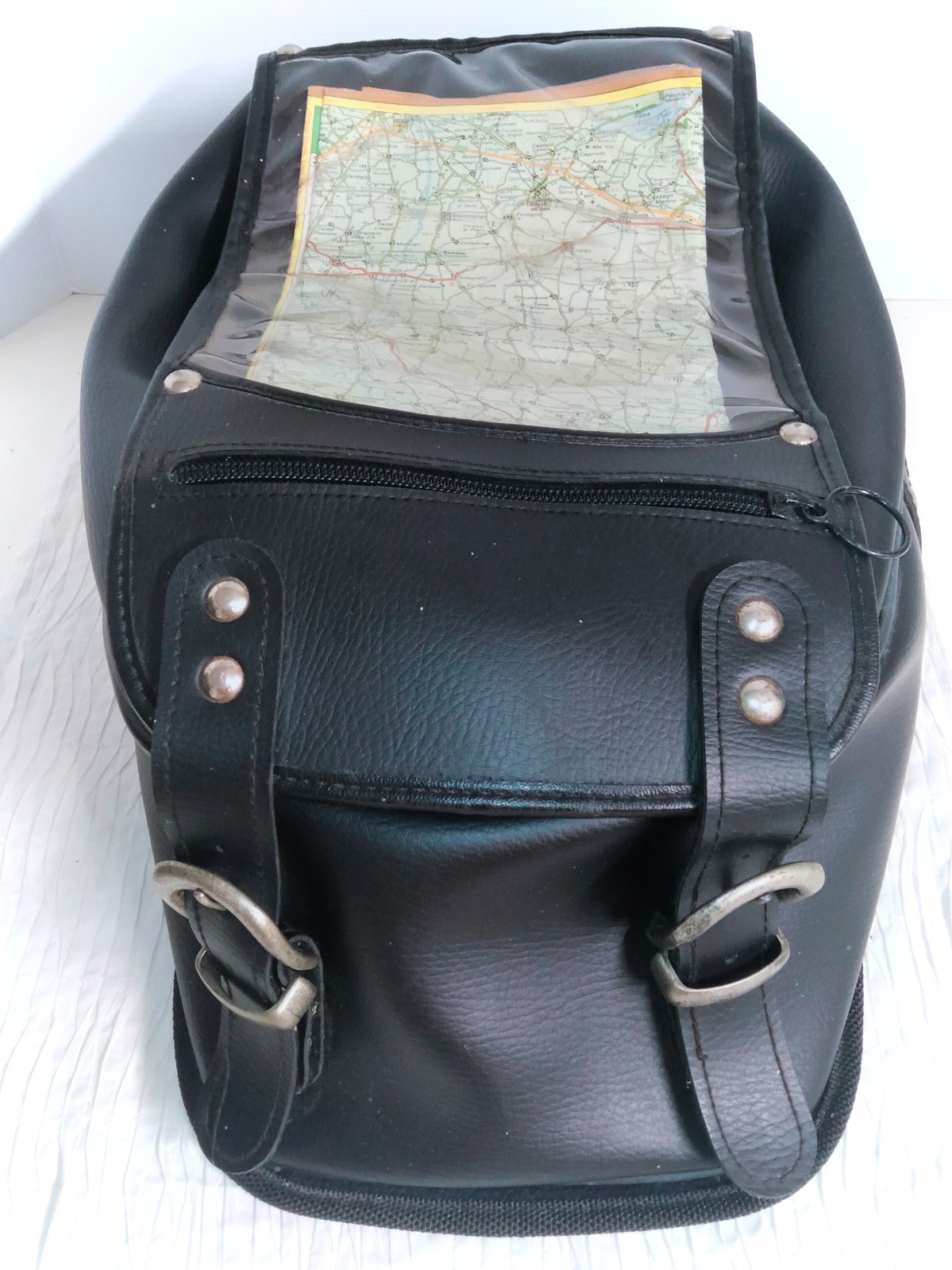 Borsa Serbatoio Moto Magnetica Nera Universale in similpelle usata
