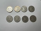 8 coins total 1949S and 1951S Franklin Half Dollars Cirulated 90% Silver