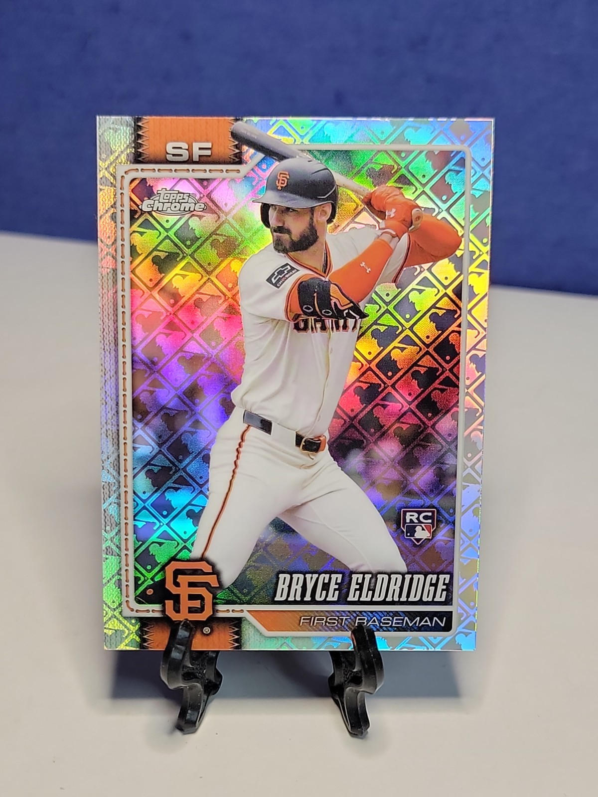 Bryce Eldridge RC Logofractor 2026 Topps Chrome Rookie Refractor #254 Giants SSP