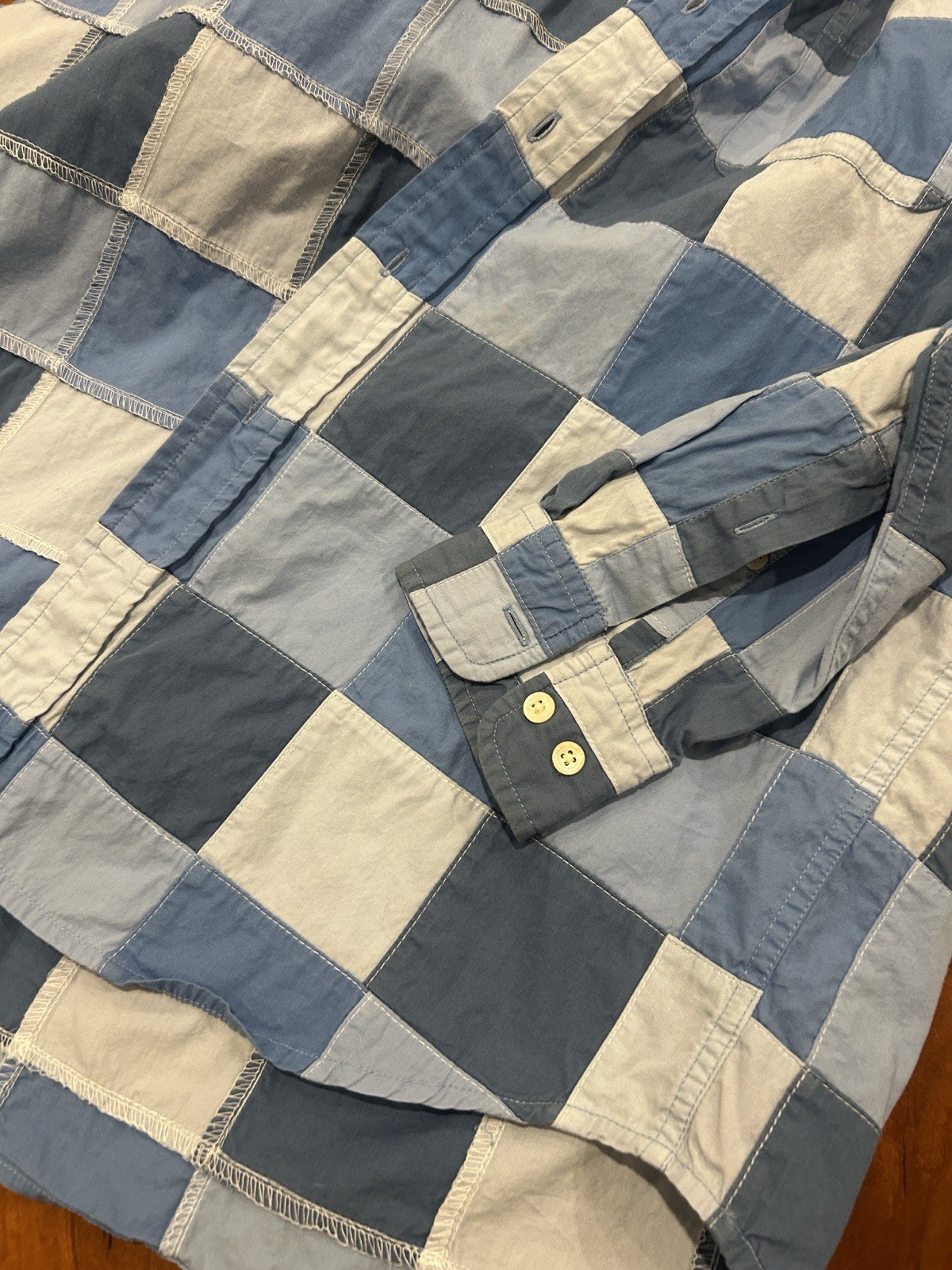 Brooks Brothers Patchwork Chambray Button Down Sh… - image 9