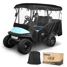 Golf Cart Enclosure 4 Passenger for Yamaha EZGO Club Car, Universal black