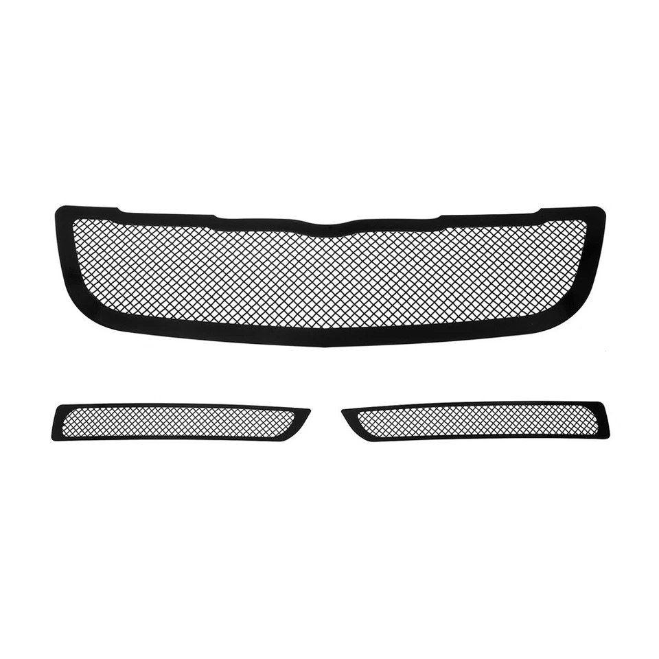 Combo de inserción de rejilla de malla negra de acero inoxidable para Chrysler Crossfire 2004-2008 Foto 2 de 3