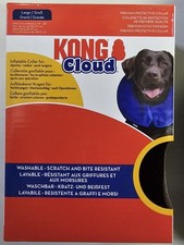 KONG Cloud Inflatable Dog Recovery Collar Large 14  20   Soft Post Surgery Blue