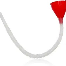 Funnels for Automotive Use, Flexible Fuel Funnel with Long Hose, Plastic Wide Mo