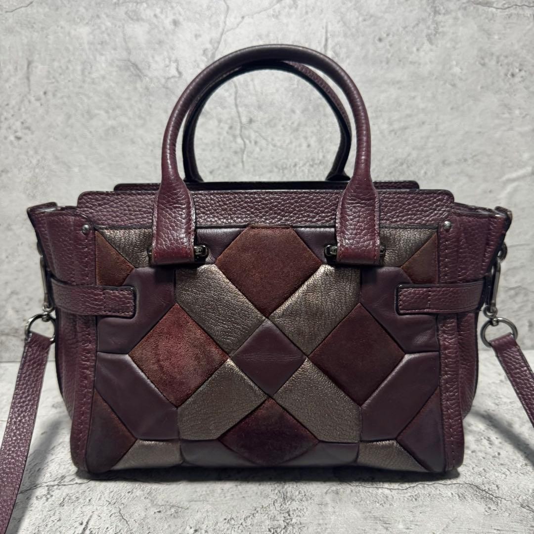 Coach Swagger Patchwork Shoulder Bag 9a - image 4