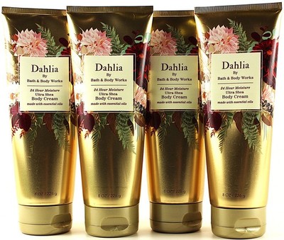 QTY 4 - Bath & Body Works DAHLIA Body Cream Lotion Moisturizer 8oz