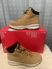 Nike Manoa Leather Boots Haystack Wheat Velvet Brown Men 9454350-700 Size 9 New