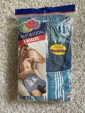 Vtg Fruit Of The Loom Fashion Boxers Rare Y2K Dragon print New 2001 3 Pk Jnco