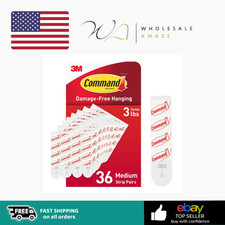 Command Medium Refill Strips, 36 Strips, Damage-Free Hanging, Reuse Medium 0.42 per strip