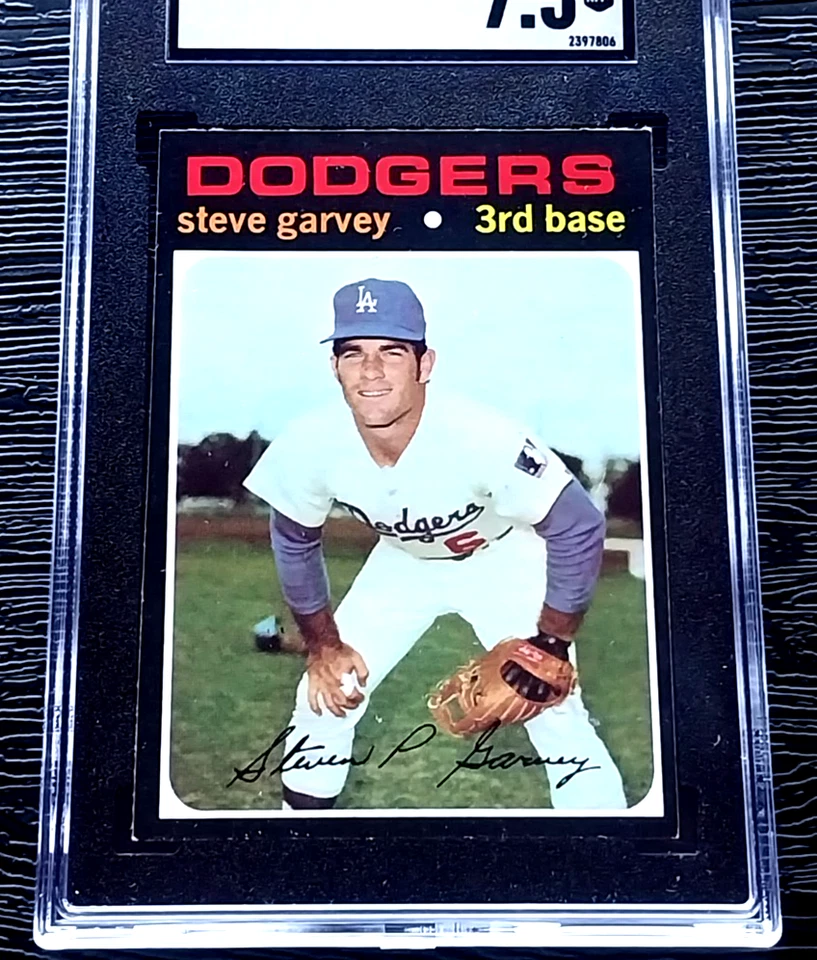 Tarjeta de béisbol 1971 Topps Steve Garvey novato #341 *increíble* SGC 7,5 casi como nueva+ Foto 3 de 4