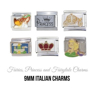 Prinzessinnen & Feen 9mm Italian Charm - Passend für 9mm Italienische Bettelarmbänder