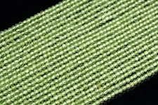 2MM Genuine Natural Peridot Beads Grade AAA Faceted Round Loose Beads 15.5"