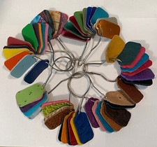 Wholesale Lot of 56 Assorted Leather and Suede Mini Tags for Crafts and more