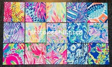 Set of 10 Lilly P. 5x5 Inch Fabric Squares