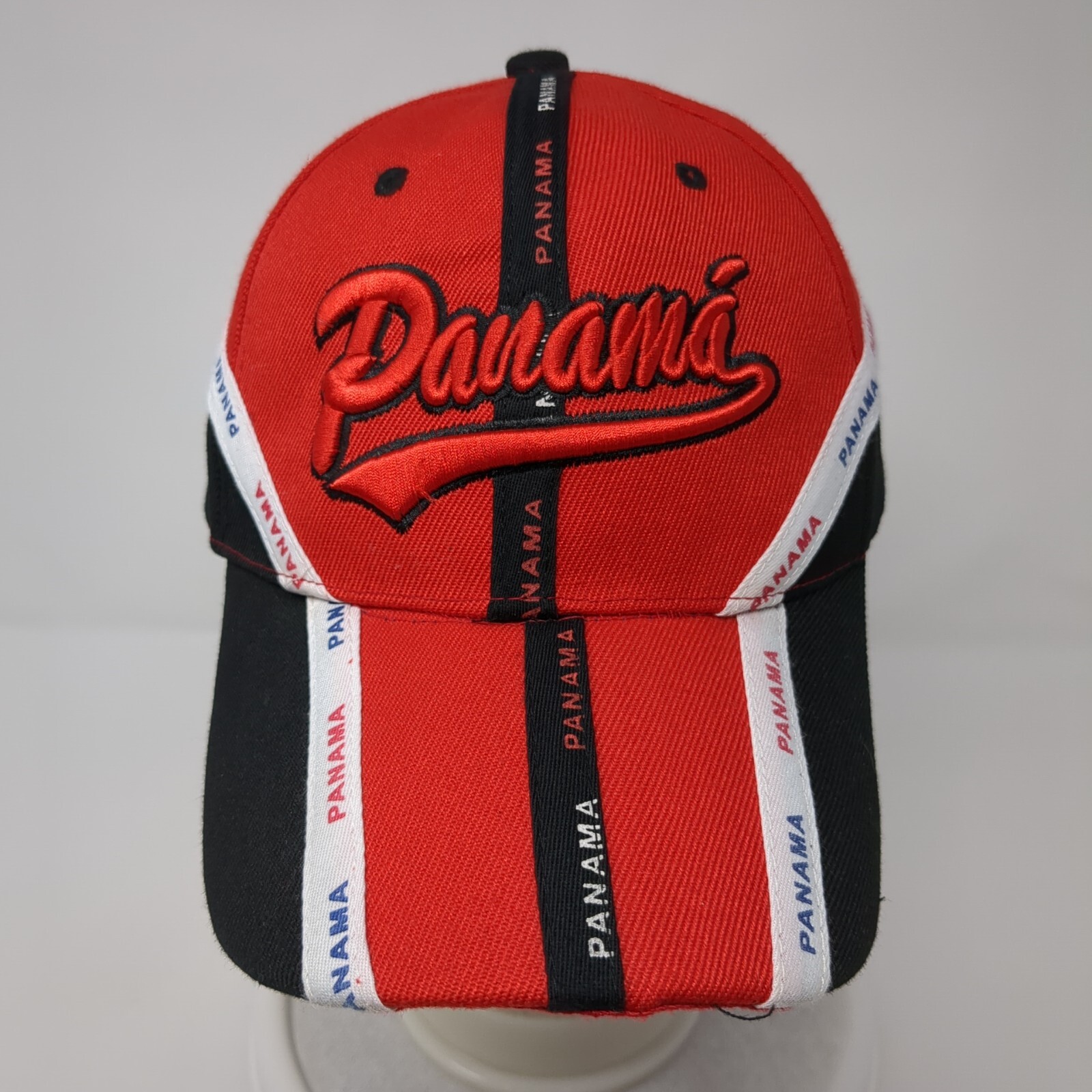Panama Strapback Hat Multicolor OS Adjustable Emb… - image 2