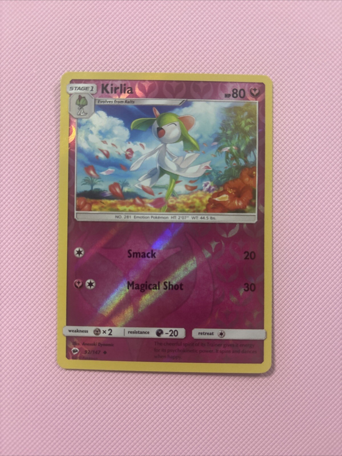 Pokemon Burning Shadows #92/147 Kirlia NM Reverse Holo Card